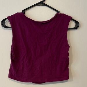 Women's Sleeveless Purple Top with opened back